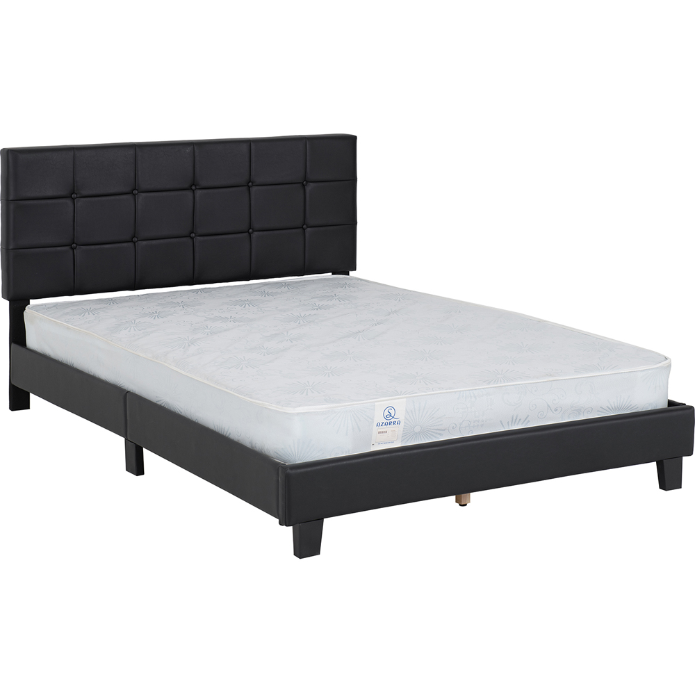 Seconique Arran Double Black PU Bed Frame Image 3
