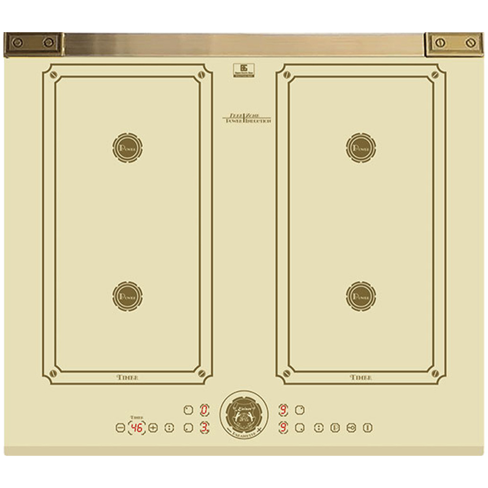 Kaiser Art Deco Ivory Glass Free Zone Touch Control Induction Hob 59cm Image 1