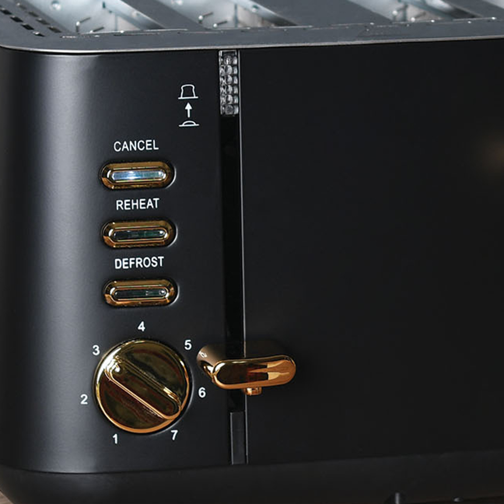 Ayano 4 Slice Toaster - Black Image 4