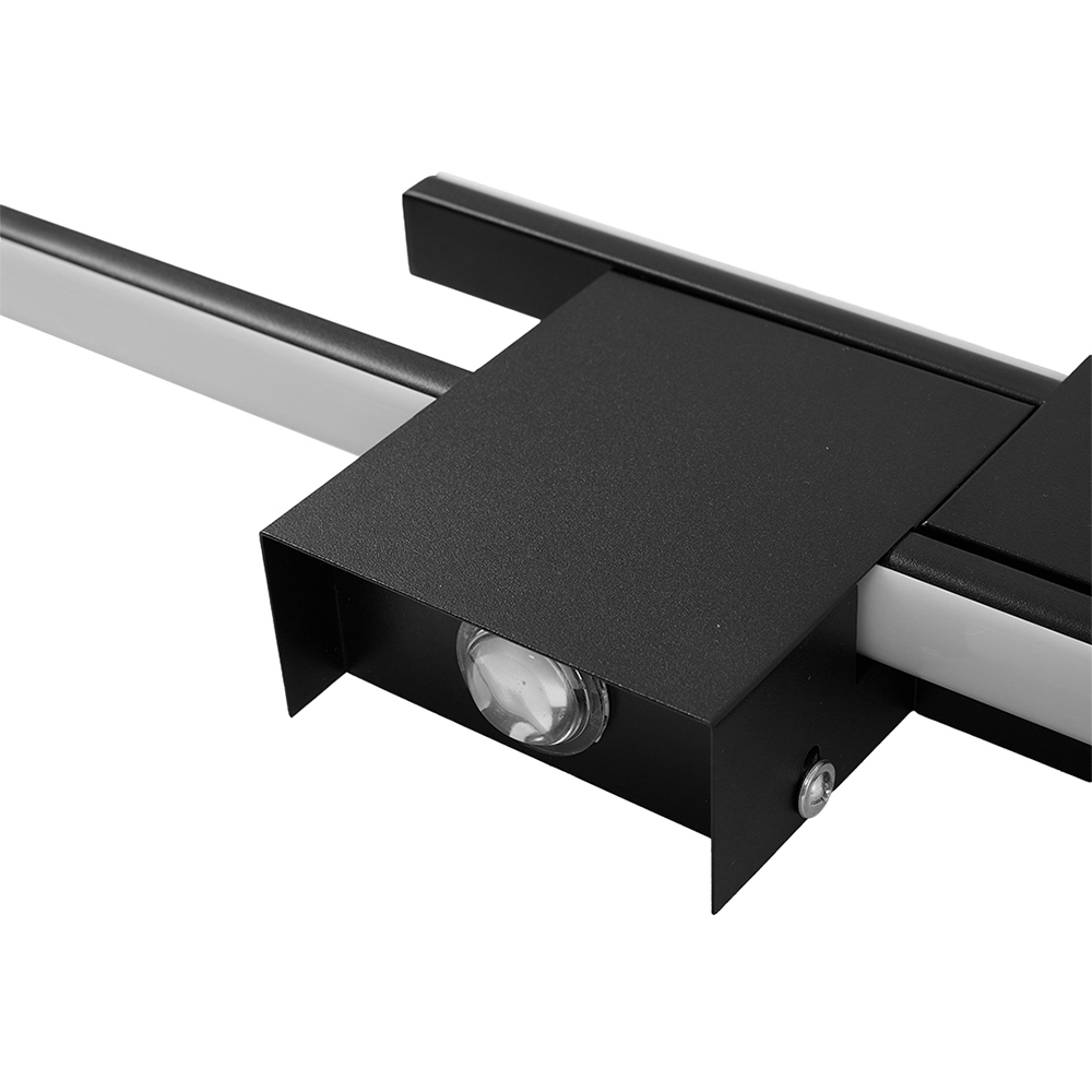 Living and Home Modern Black Aluminium LED Wall Light 18W Image 4