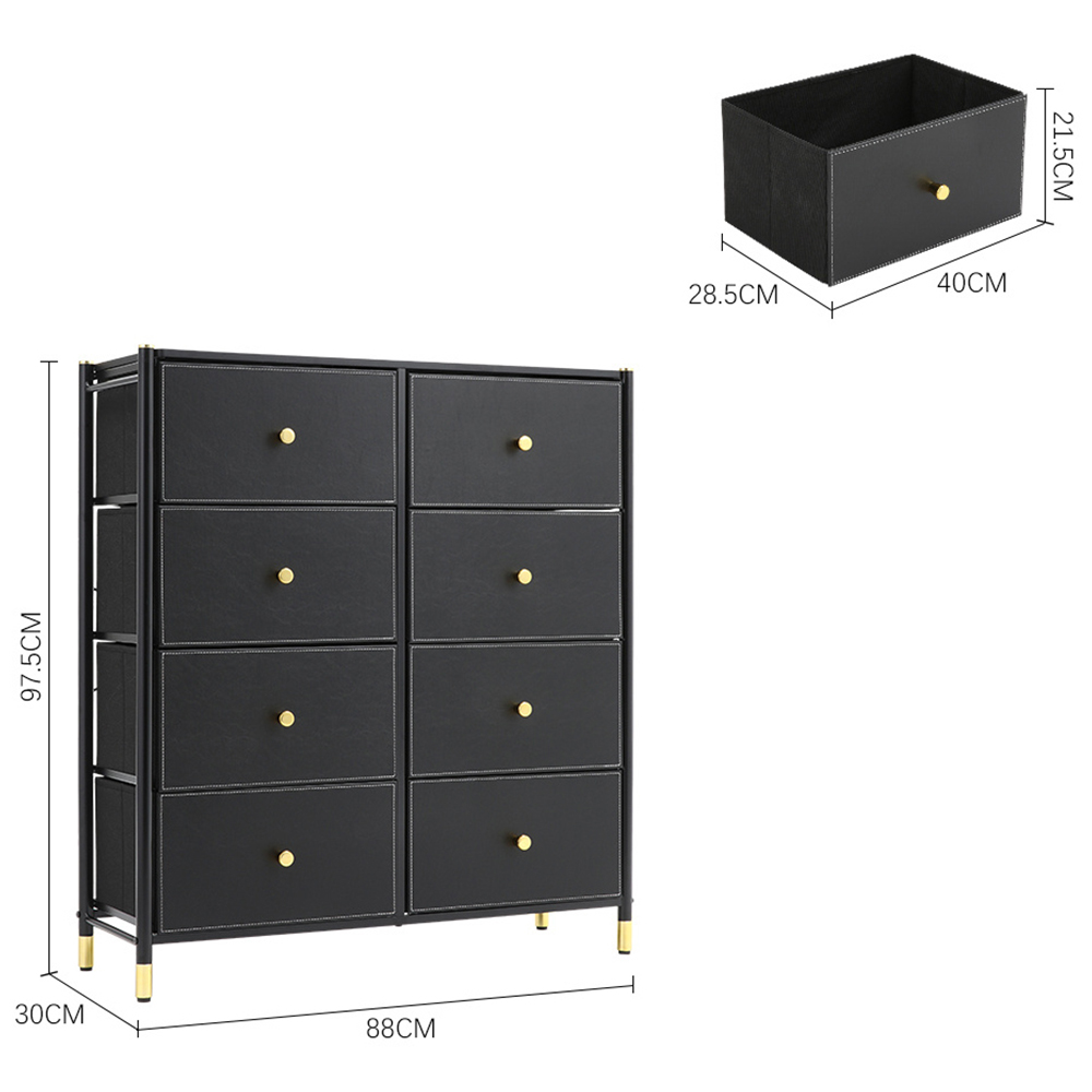 H&O Direct 8 Drawer Plastic Storage Cabinet Image 6