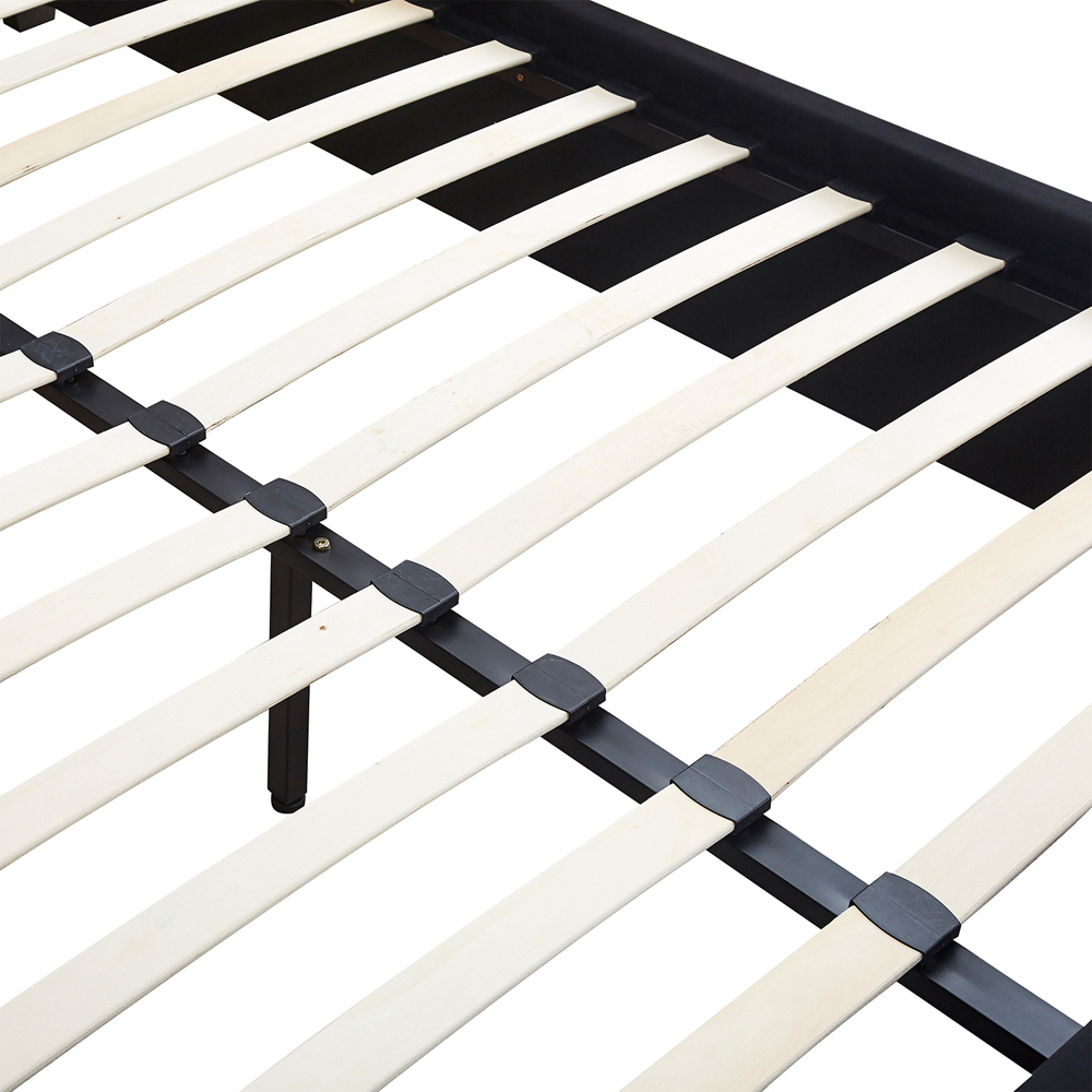 Seconique Madison King Size Black Velvet Fabric Bed Frame Image 6