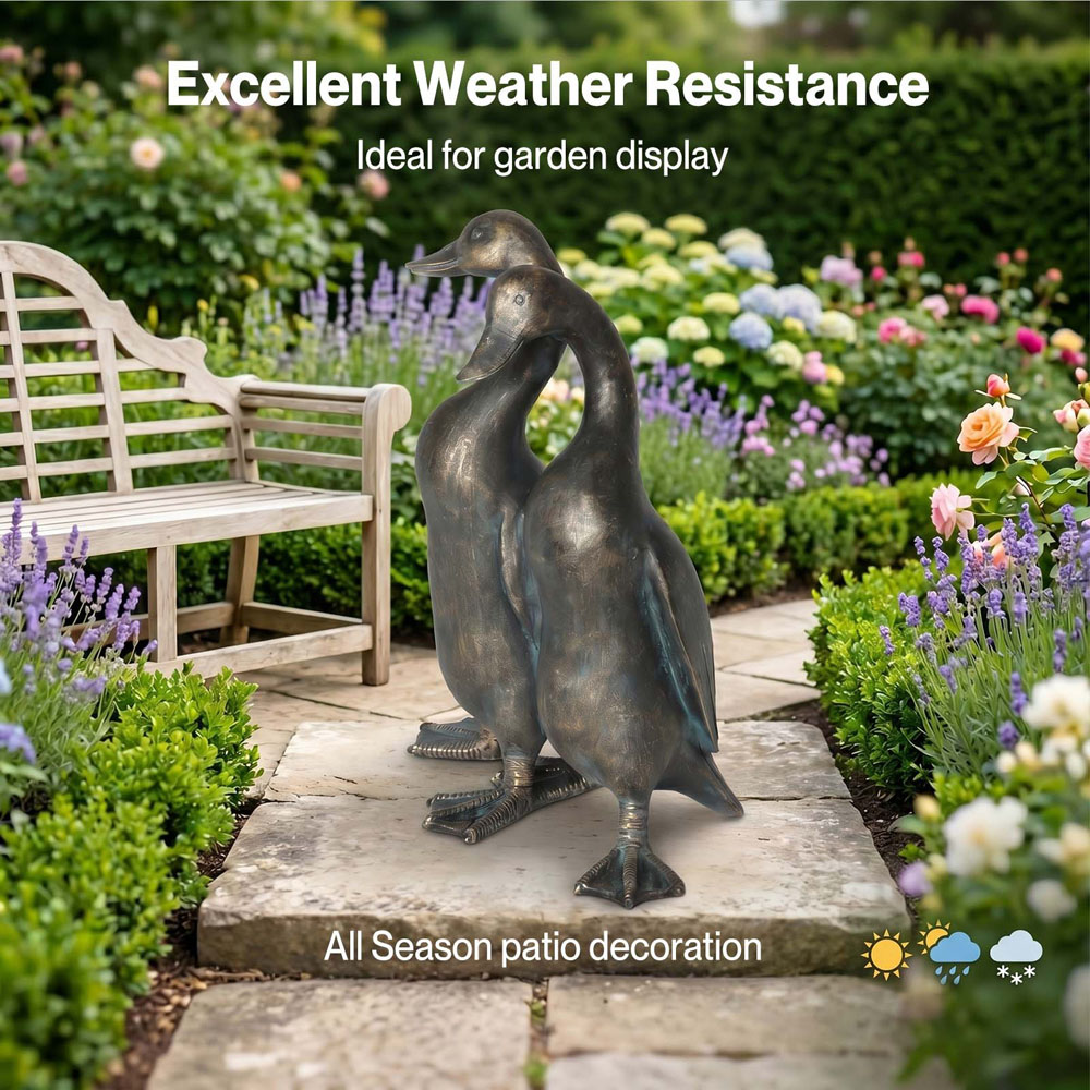 Levede Bronze Resin Outdoor Duck Garden Ornament 2 Pack Image 5