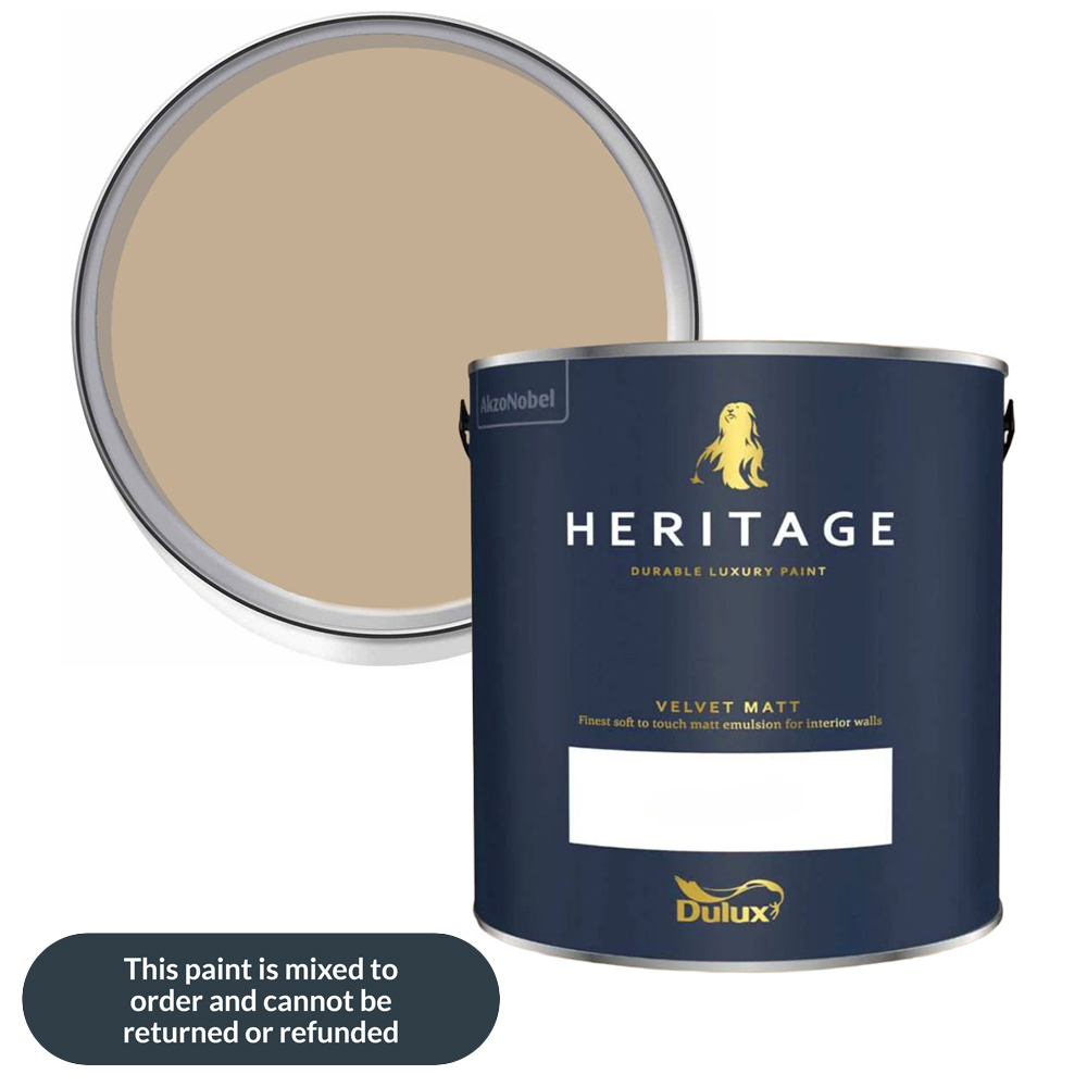 Dulux Heritage Walls and Ceilings Dark Stone Velvet Matt Emulsion Paint 2.5L Image 1