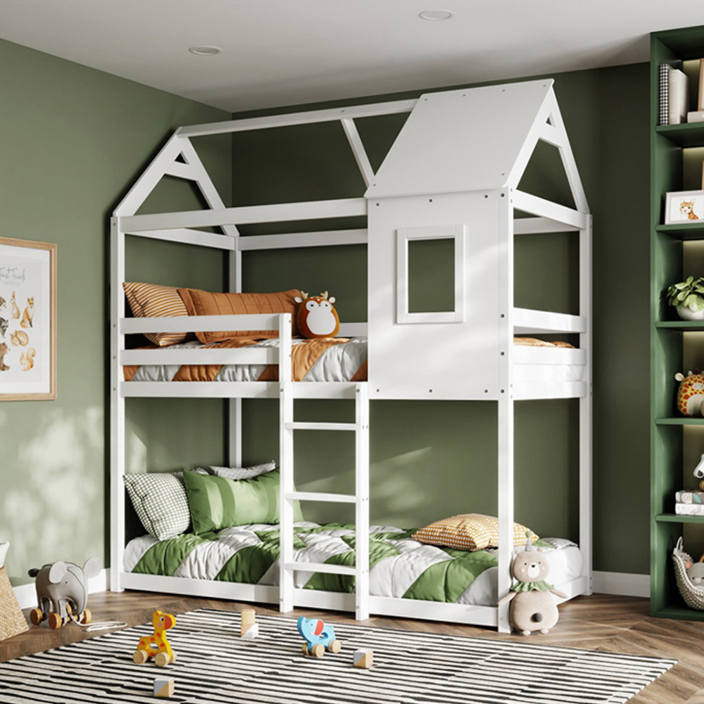 Flair Hideaway White Wooden Bunk Bed Image 1
