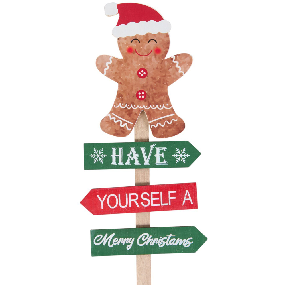 Gingerbread Christmas StakeMulticolour Image 2