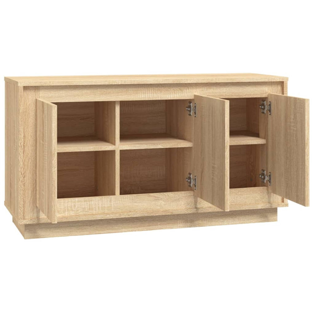 vidaXL 3 Door Sonoma Oak Sideboard Image 6