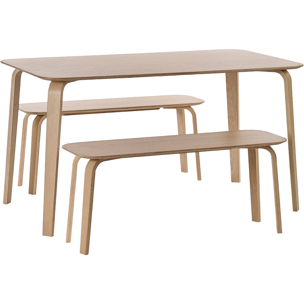 Julian Bowen Kaito 6 Seater Dining Table Light Oak Effect Image 4