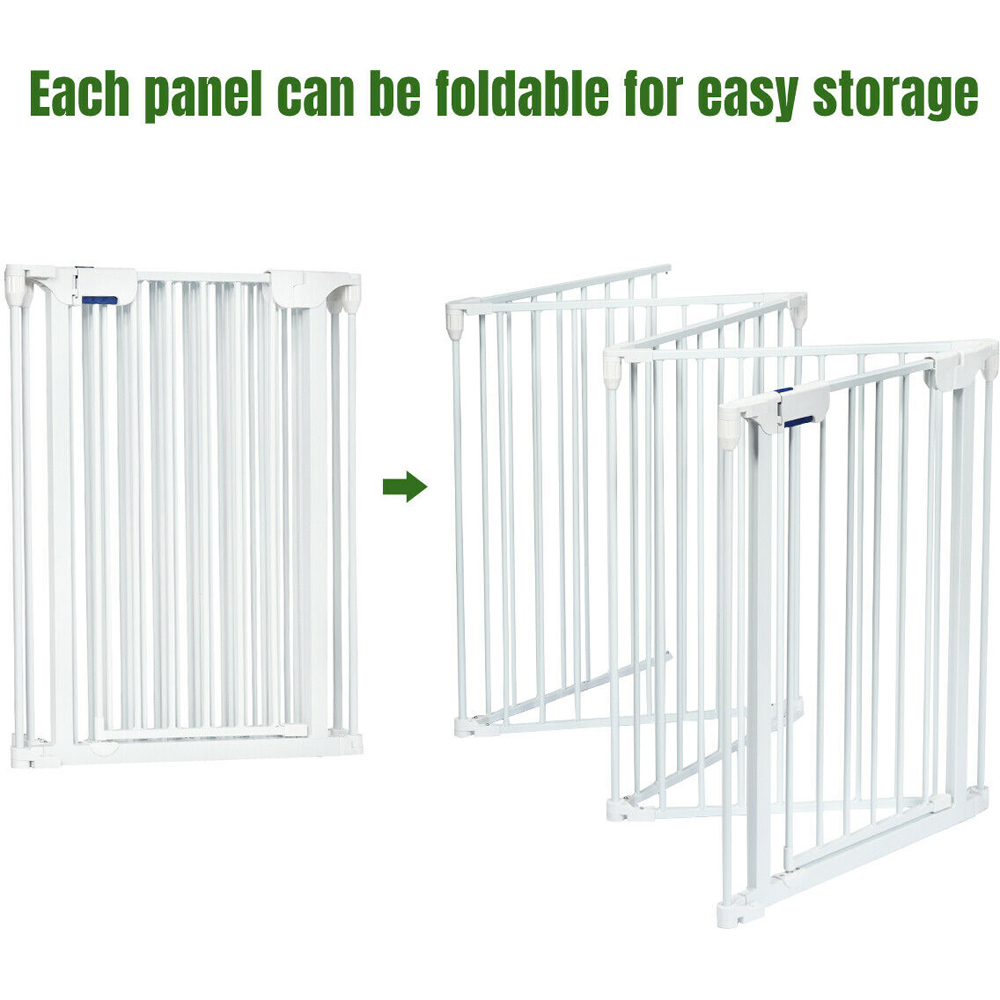 Costway 5 Panel White Baby Safety Playpen Image 7