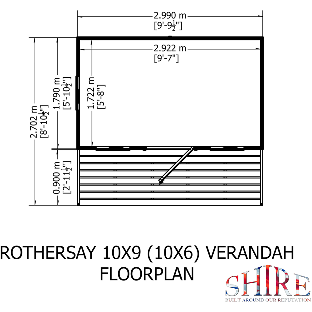 Shire Rothesay 10 x 9ft Shiplap Apex Garden Shed Image 8