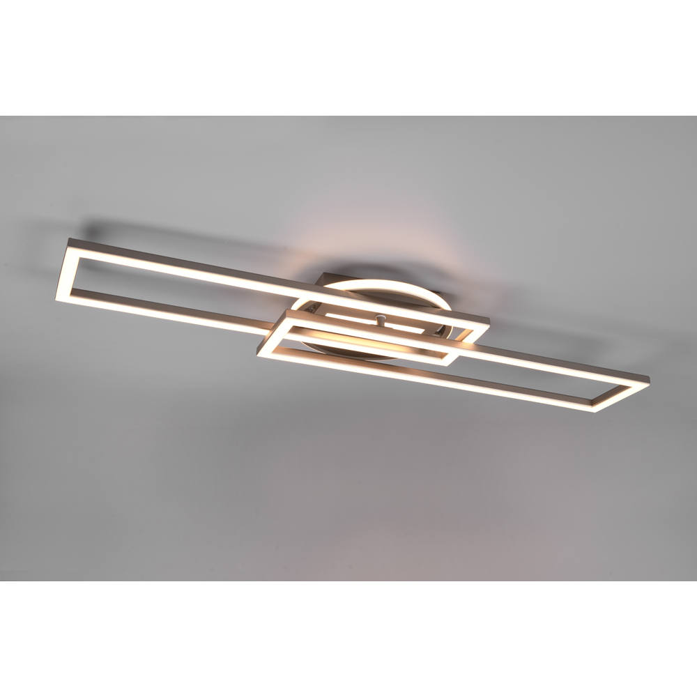 TRIO Twister Matt Nickel LED Ceiling Light Image 2