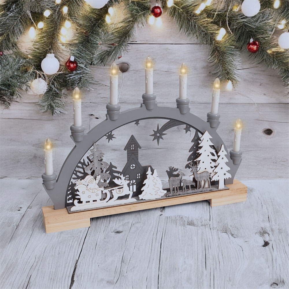 Xmas Haus Flickering LED Festive Candle Image 3