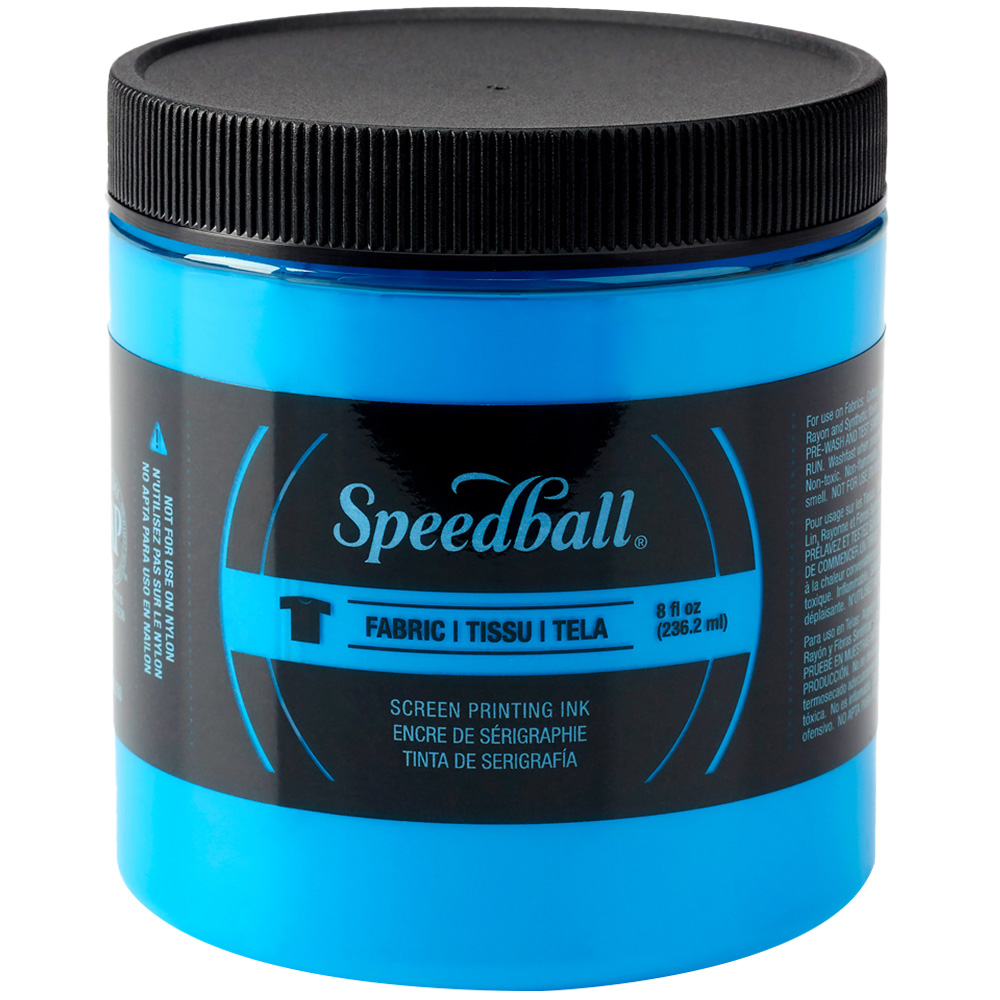 Speedball Blue Fluorescent Screen Printing Ink 236.2ml Image