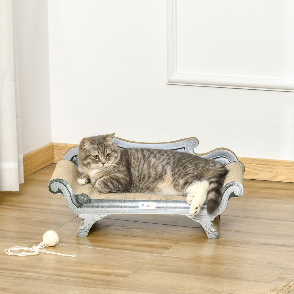 PawHut Brown Sofa Lounger Cat Bed Image 6