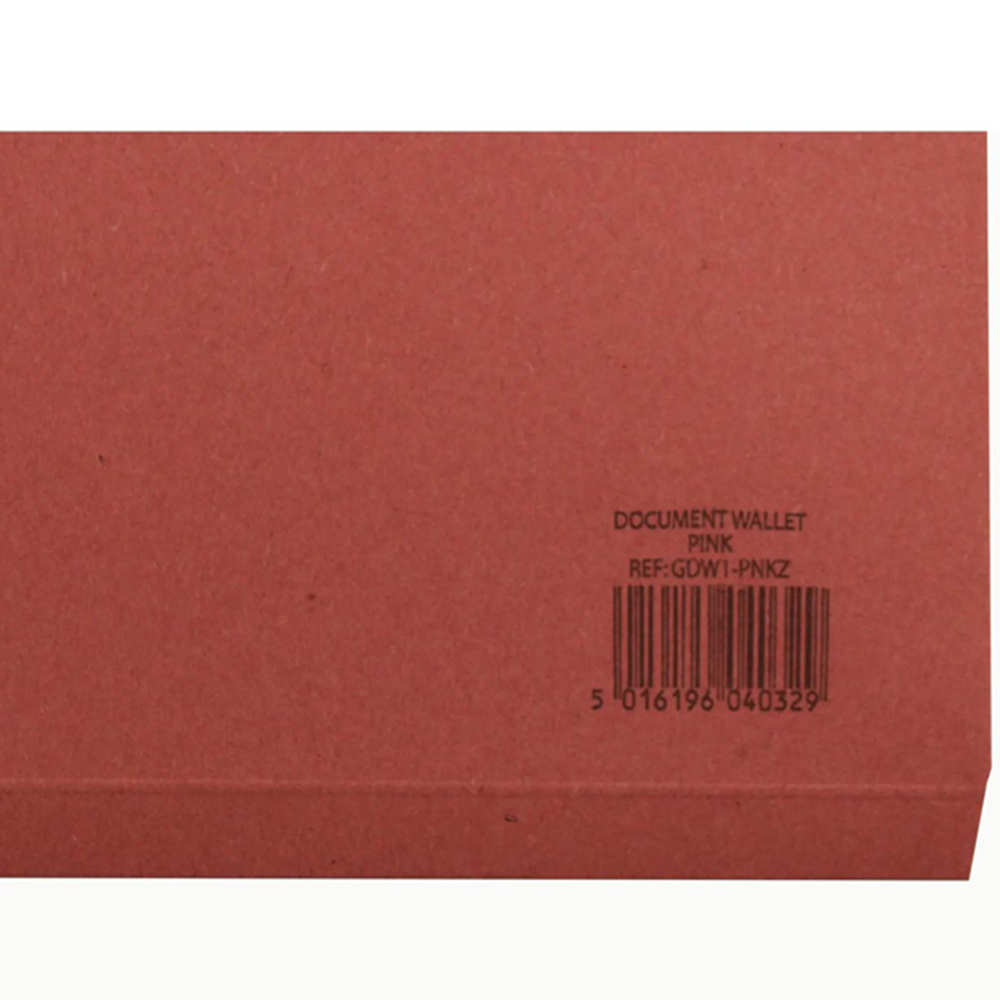 Exacompta Guildhall Pink A4+ Manilla Document Wallet 50 Pack Image 5
