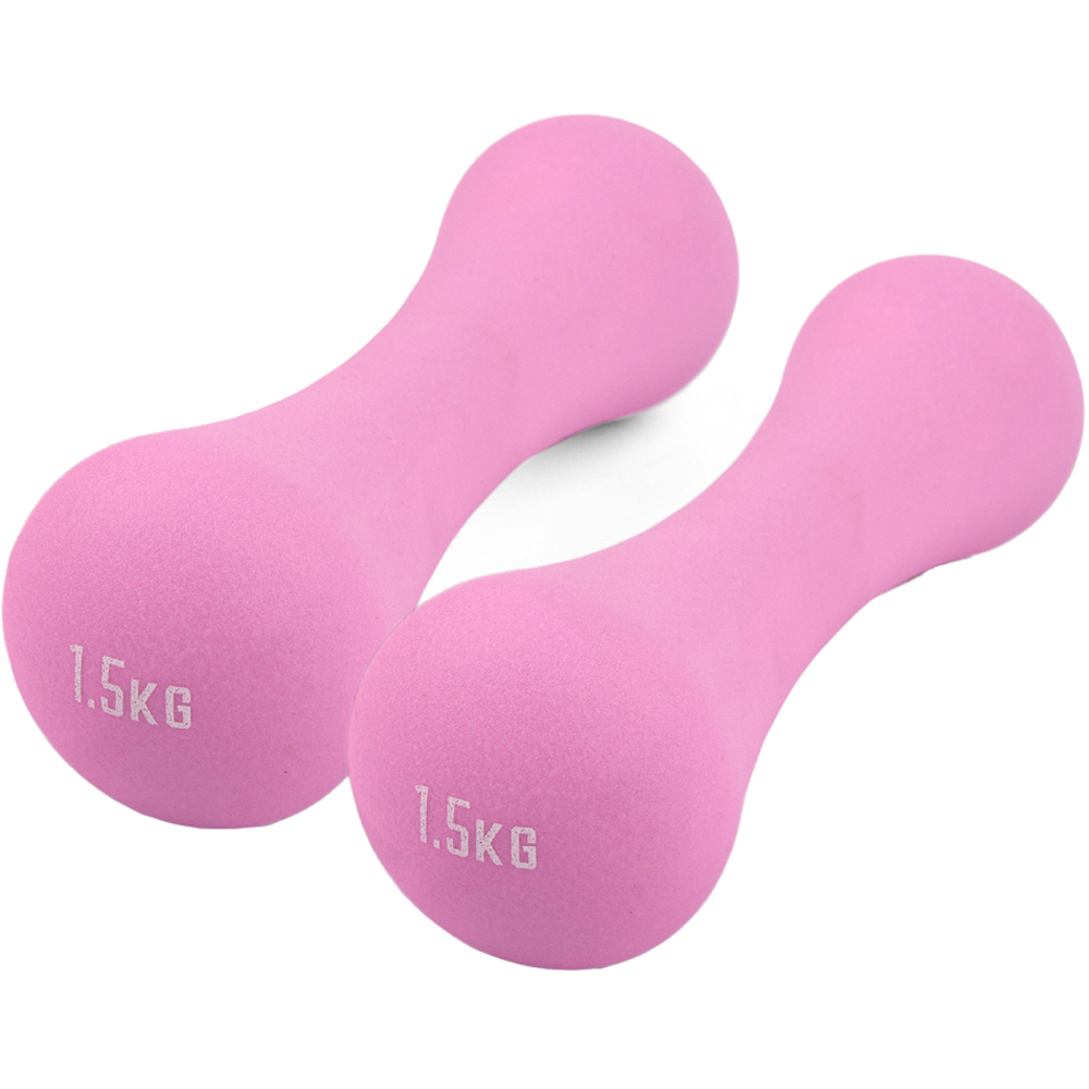 Phoenix Fitness Pink Neoprene Dumbbell 1.5kg 2 Pack Image 1