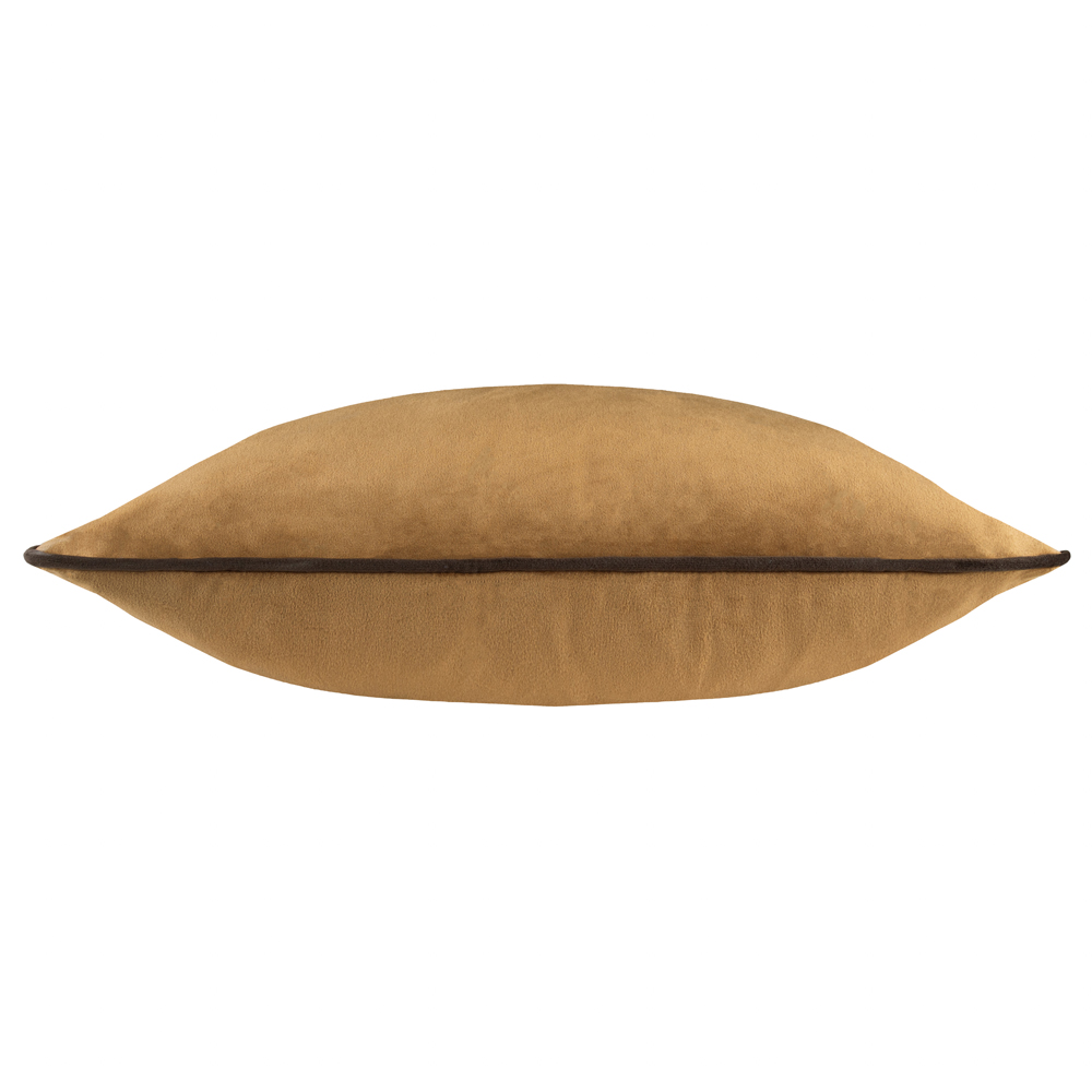 Furn Meridian Caramel and Chocolate Velvet Cushion 45 x 45cm Image 3
