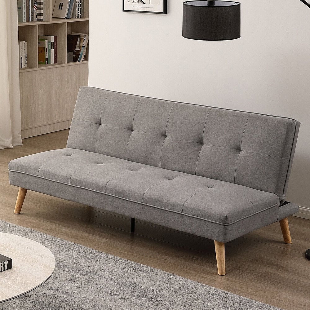 Monty 2 Seater Grey Sofa Bed Image 1