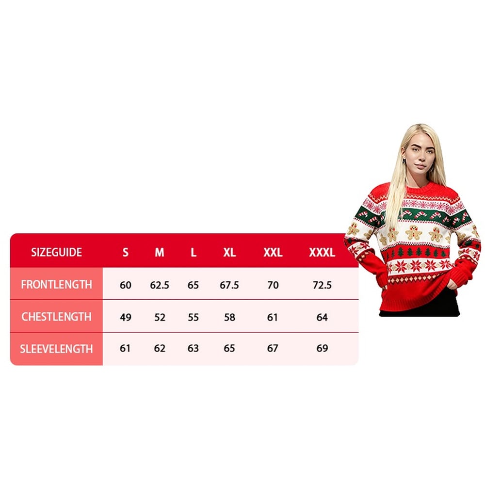 Noel Square Unisex Nordic Gingerbread Crew Neck Christmas Jumper Medium Multicolour Image 4