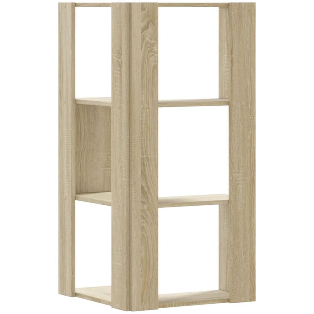 vidaXL 3 Shelf Sonoma Oak Corner Bookcase Image 5