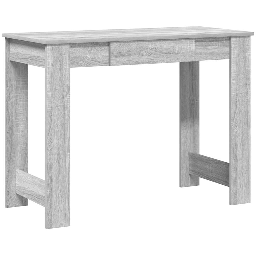 vidaXL Single Drawer Computer Desk Grey Sonoma Image 2