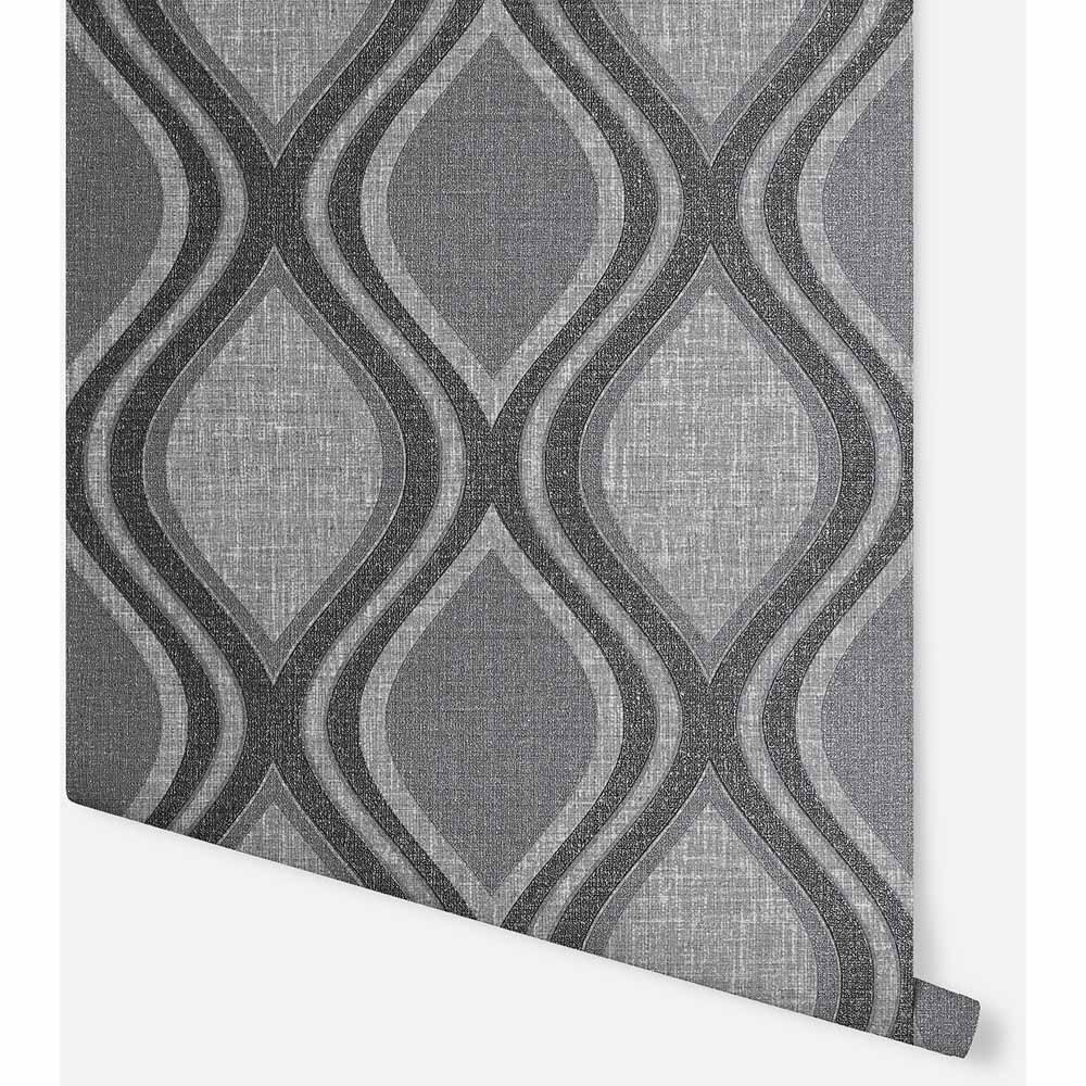 Arthouse Curve Charcoal Wallpaper Image 3