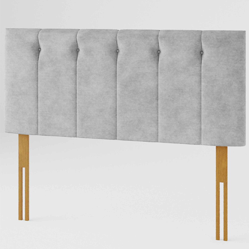 Aspire Furniture Hepburn King Size Silver Soft Touch Linen Headboard Image 2