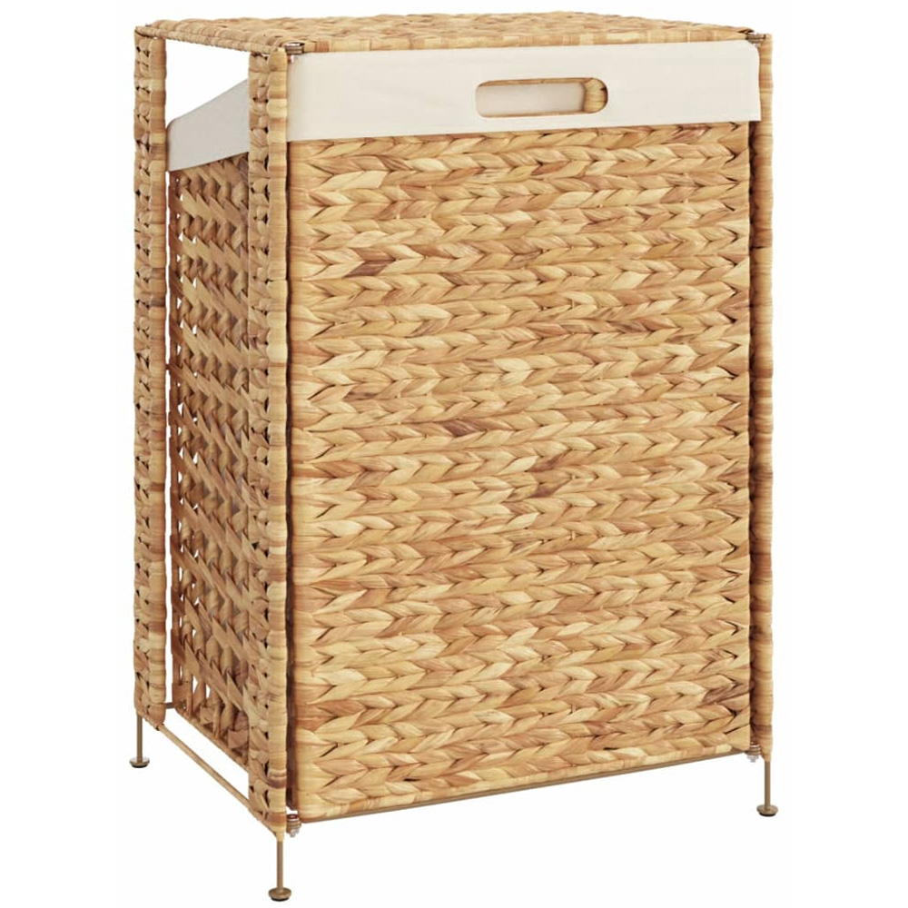 vidaXL Brown Water Hyacinth Laundry Basket 64 x 44 x 34cm Image 3