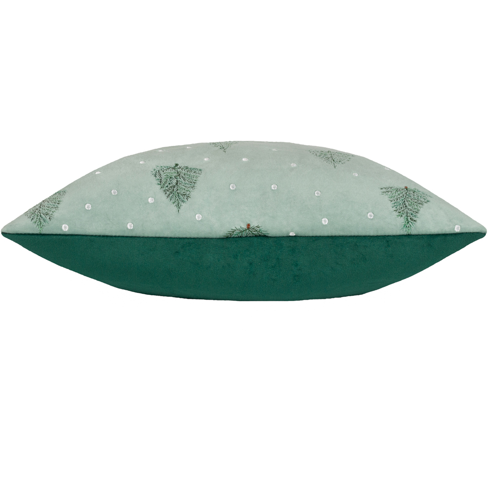 Furn Evergreen Green Classic Tree Embroidered Cushion 43 x 43cm Image 4