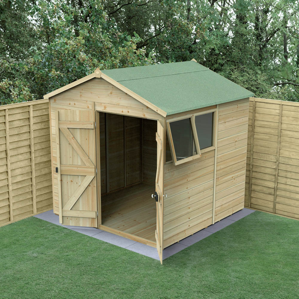Forest Garden Timberdale 7 x 7ft Single Opening Apex Shed Image 2