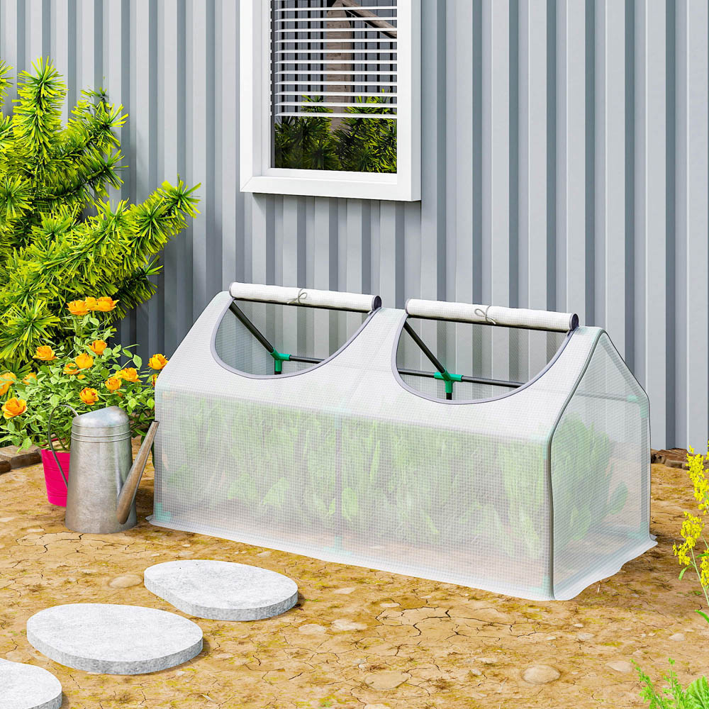 Outsunny PE Cover 3.9 x 1.9ft Greenhouse Image 2