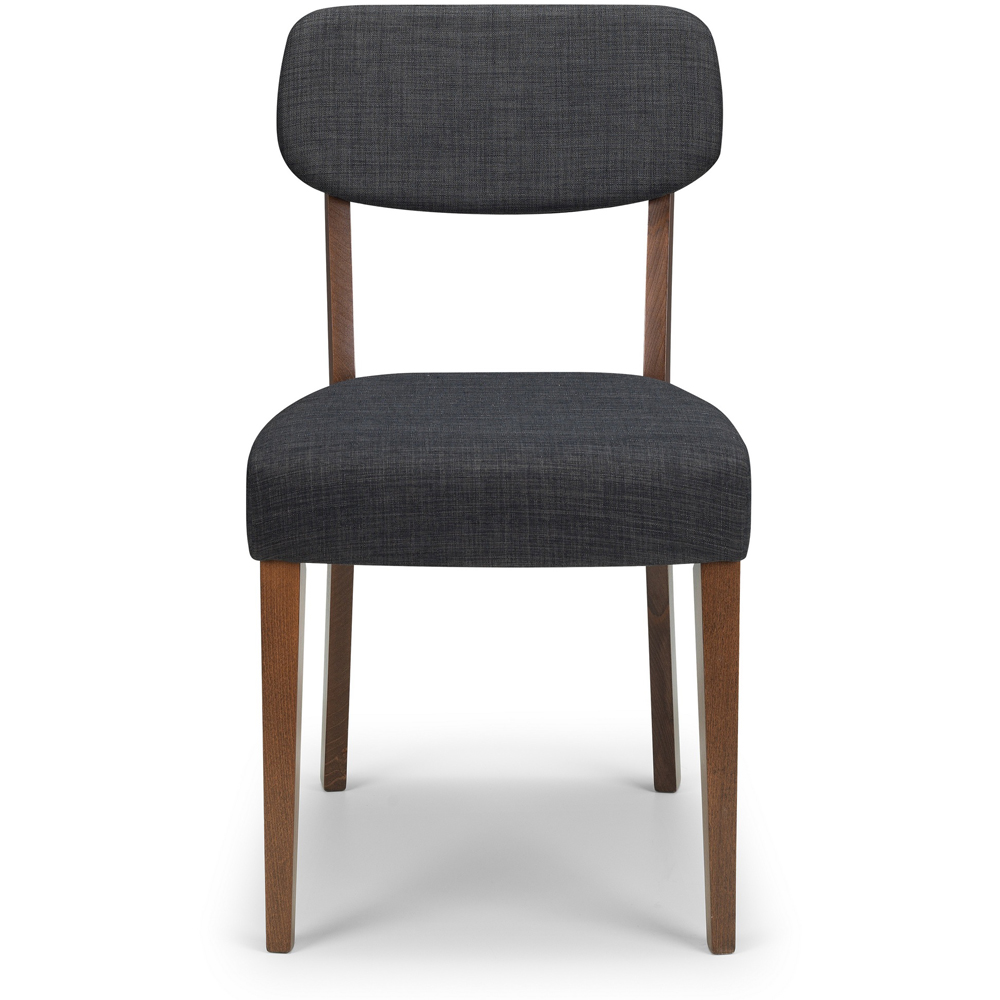 Julian Bowen Farringdon Set of 2 Grey Dining Chair Image 4