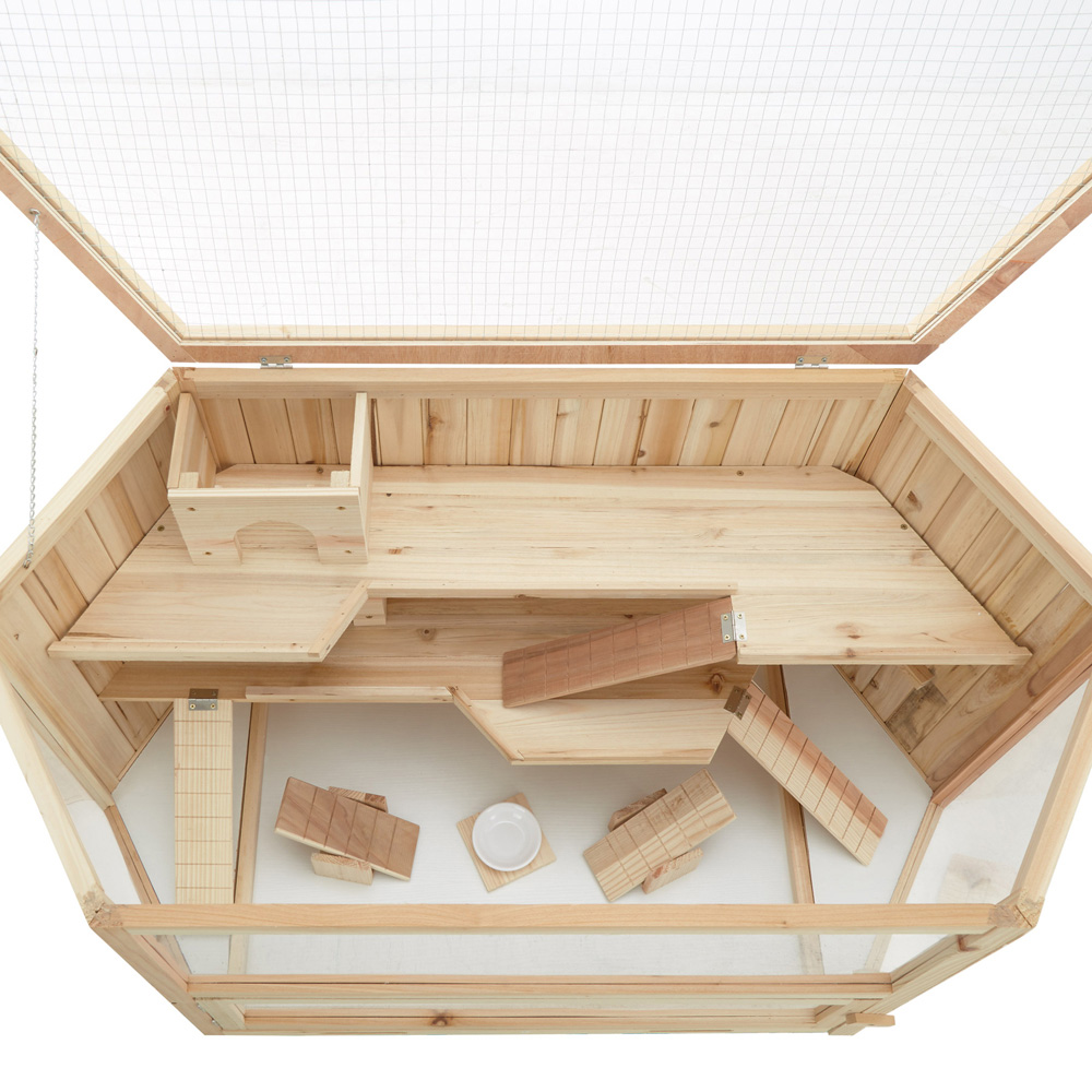 tectake Benni Wooden Hamster Cage 115 x 60 x 58cm Image 3