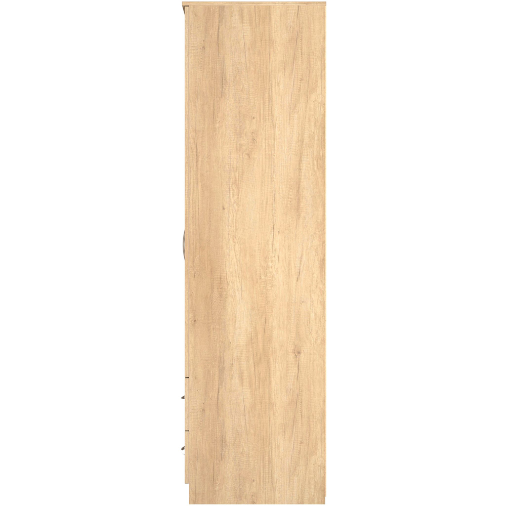 Crowndale Avon 2 Door 2 Drawer Nebraska Oak Wardrobe Ready Assembled Image 3