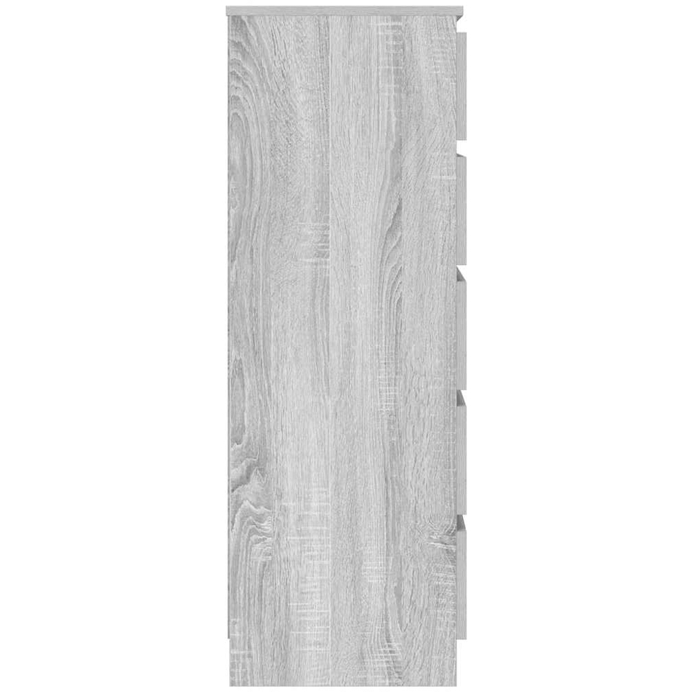 vidaXL 5 Drawer Grey Sonoma Chest of Drawers Image 5