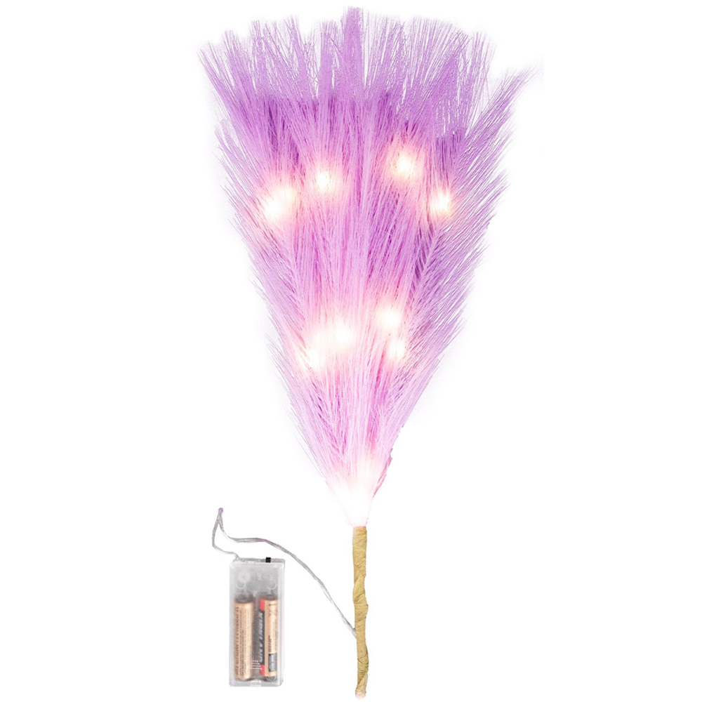 Shatchi Pre Lit Violet Pampas Grass 45cm Image 1
