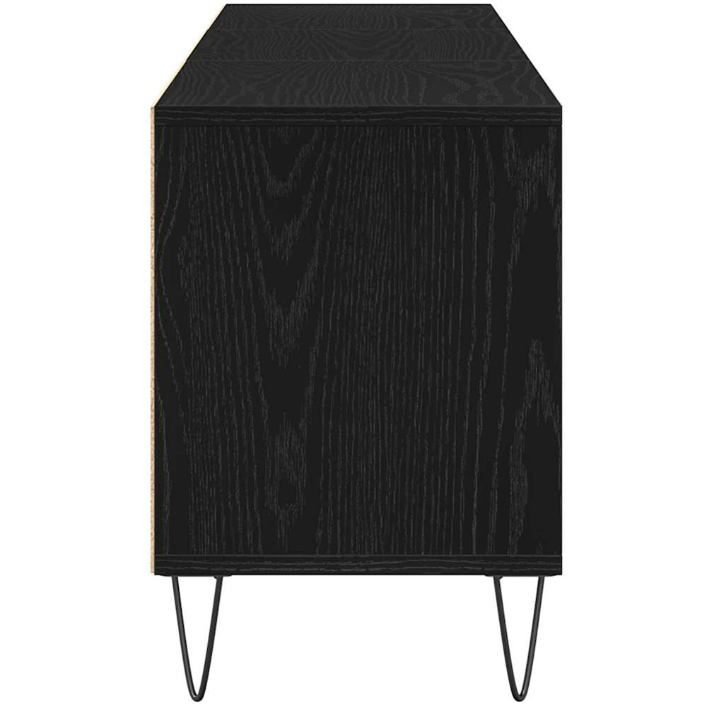 vidaXL 3 Door 3 Shelf Black Oak TV Cabinet Image 8