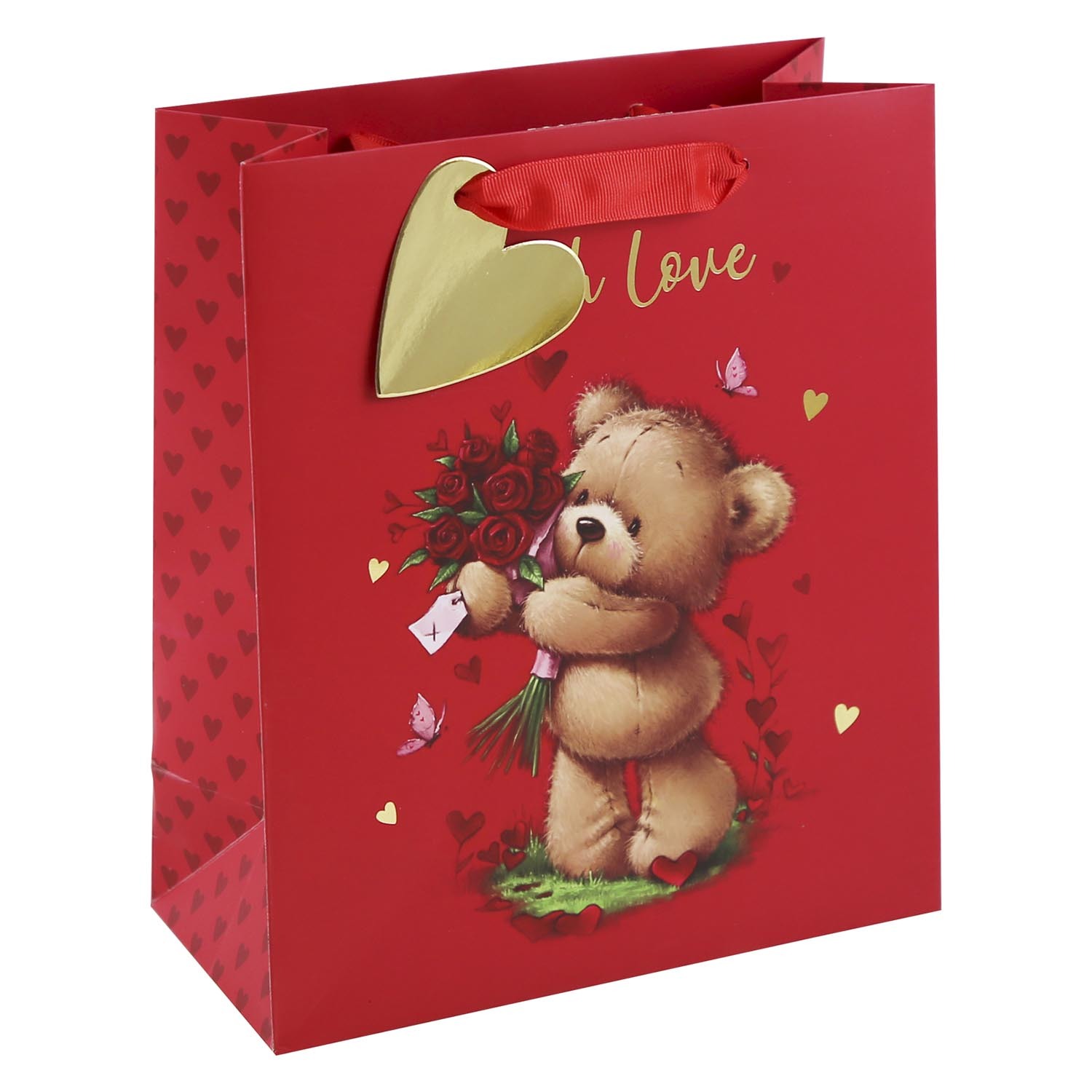 Cute Valentine Bear Bag - Red Image