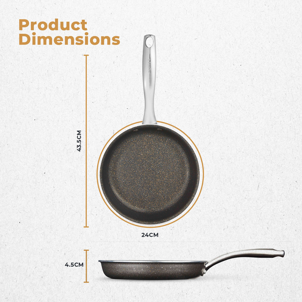 Tower 24cm Grey Forged Aluminium Non-Stick Frying Pan Image 9