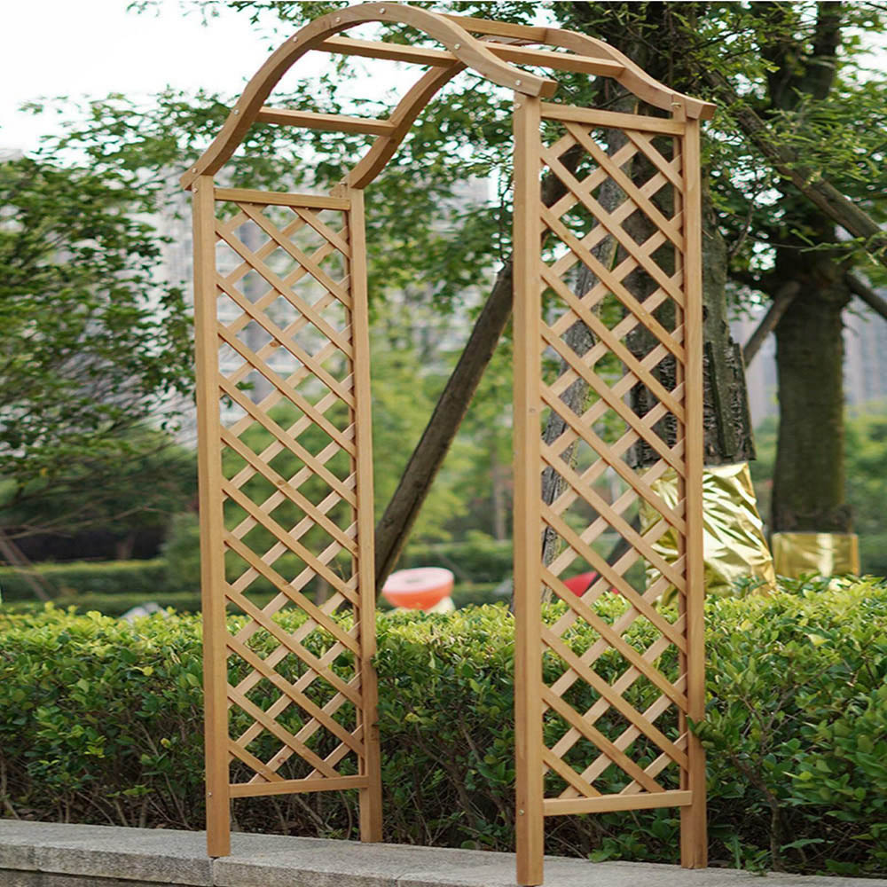 Gr8 Garden 1.1 x 2.2m Wooden Arch Pergola with Trellis Image 2