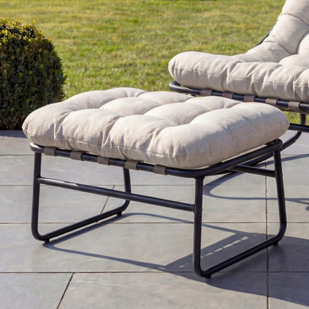 Artemis Home Solace Beige Garden Rocking Chair with Stool Image 2