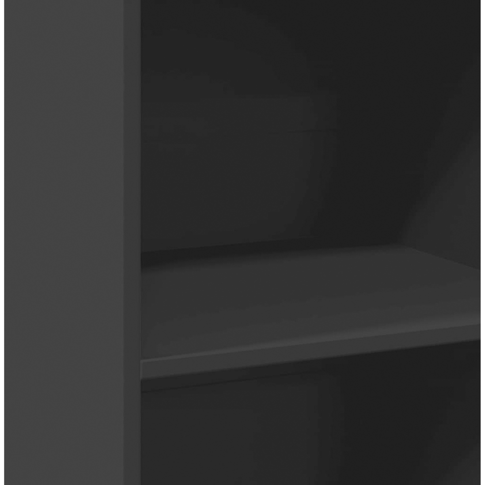 vidaXL 4 Shelf Black Highboard Image 7