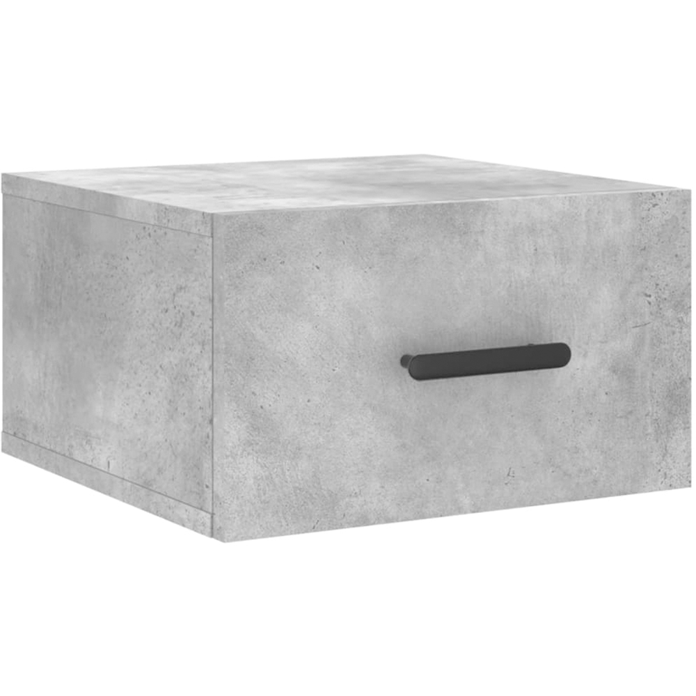 vidaXL Singe Drawer Concrete Grey Wall Mounted Bedside Table Image 2