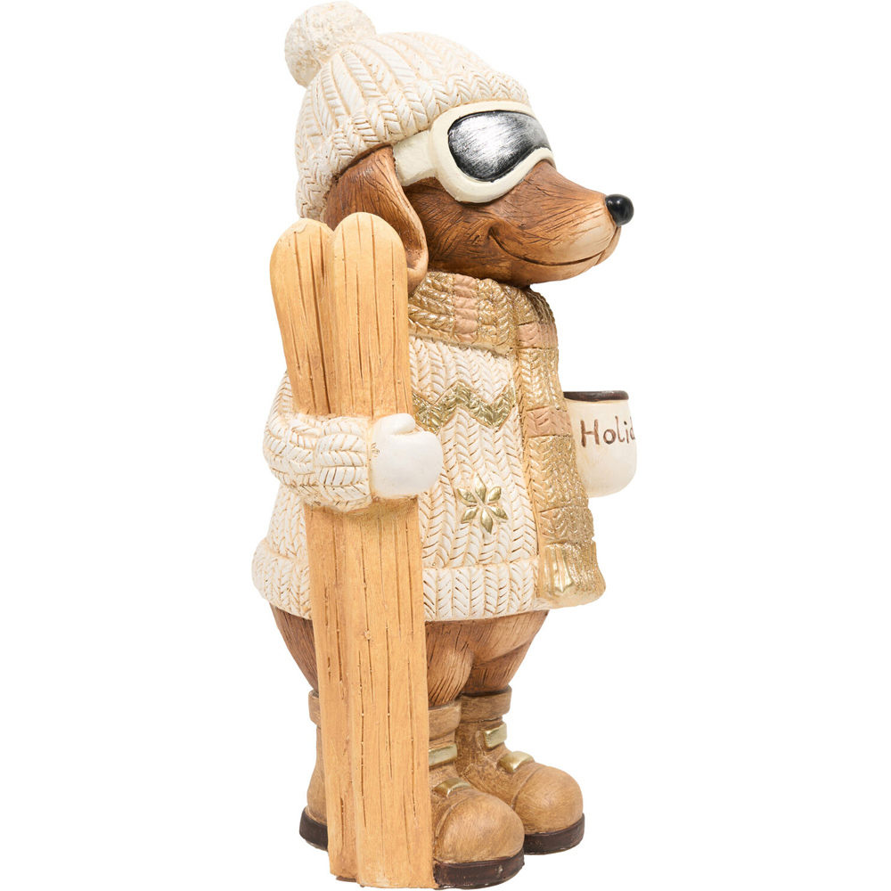 Cosy Skiing Snowdog Decoration Image 5