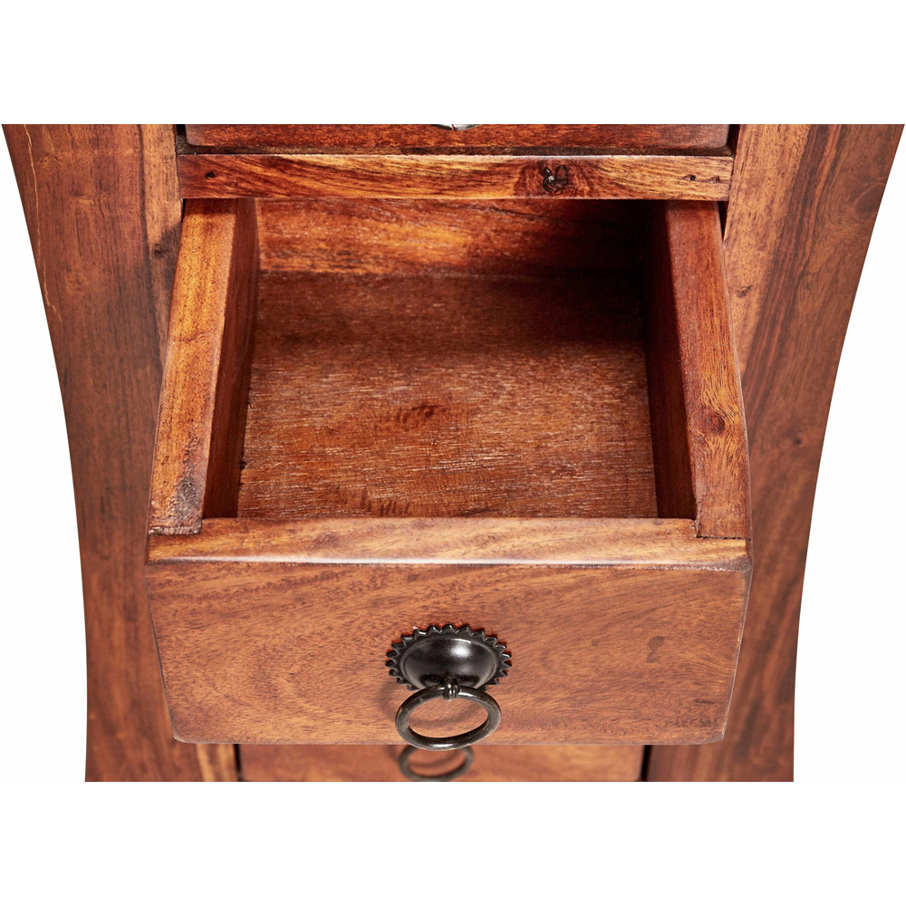 Loft24 Mahar 7 Drawer Brown Solid Wood Chest of Drawers Image 8