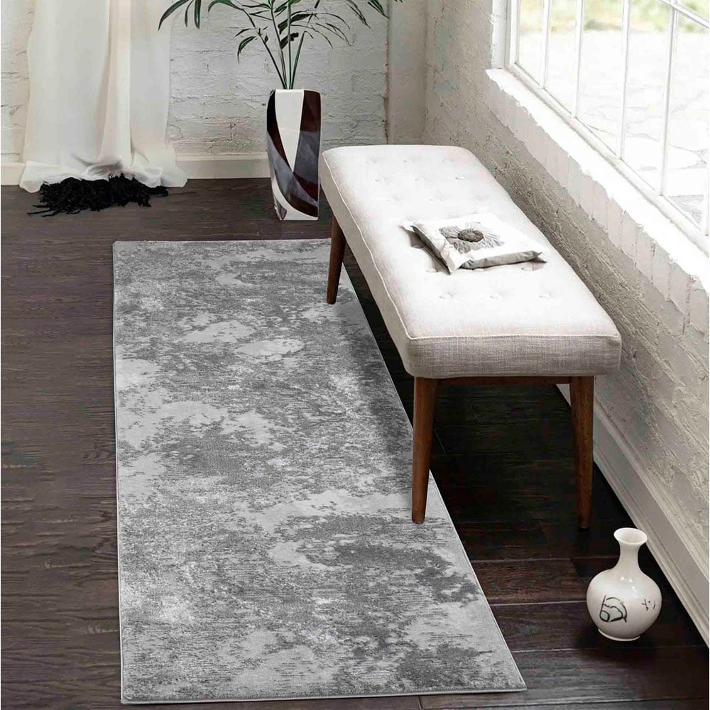 Desire Rugs Serenity Grey Abstract Sprayed Grunge Texture Rug 160 x 230cm Image 5