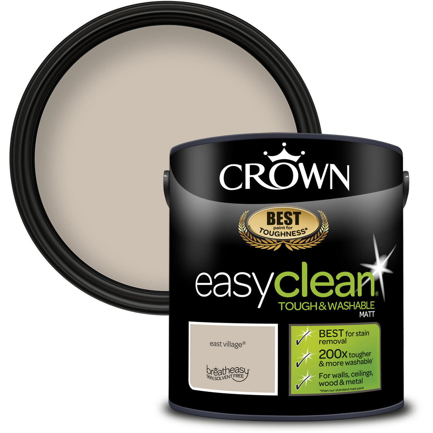 Crown Easyclean Matt Emulsion Paint - East Village Image 1