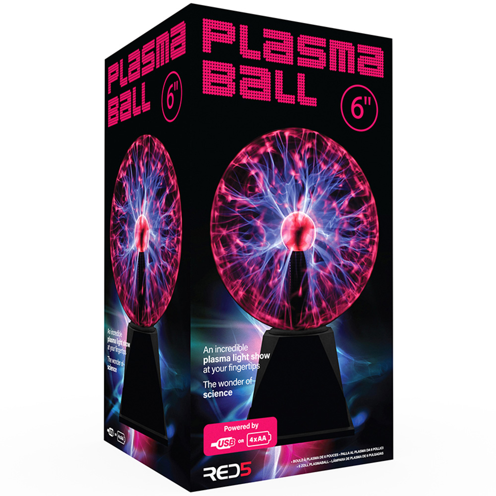 Red5 Plasma Ball with USB 6 Inch Image 3