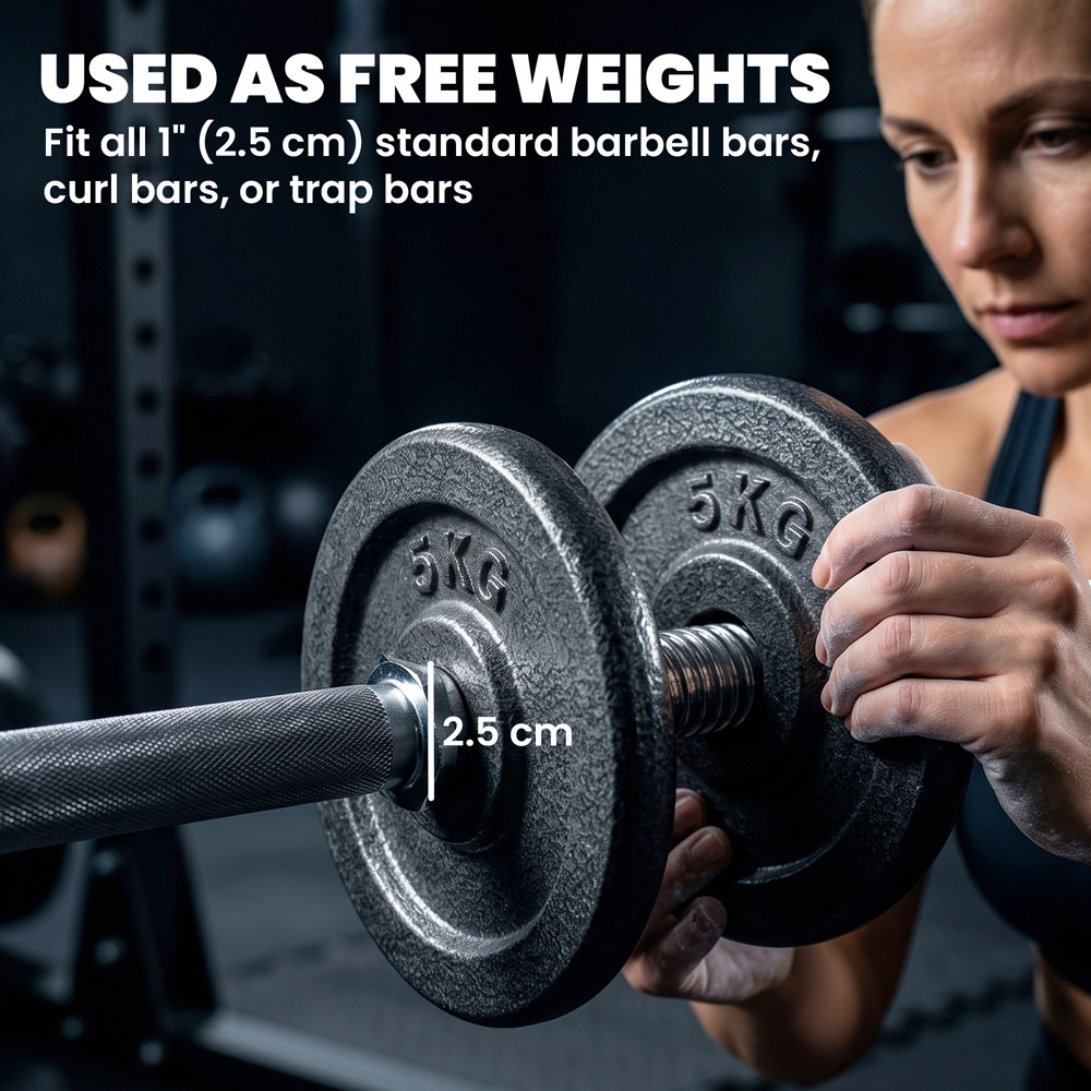 SPORTNOW Weight Plates Set 5kg 4 Pack Image 4