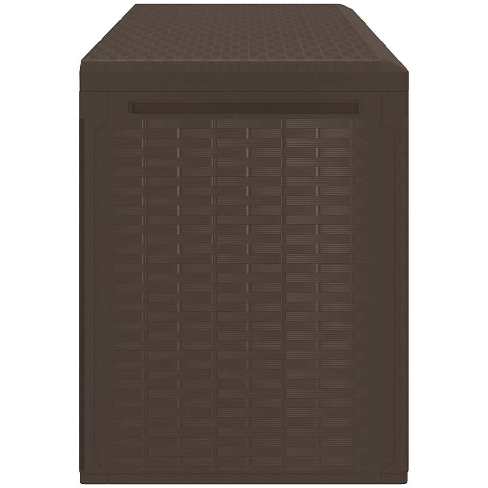 vidaXL 290L Brown Polypropylene Garden Storage Box Image 4